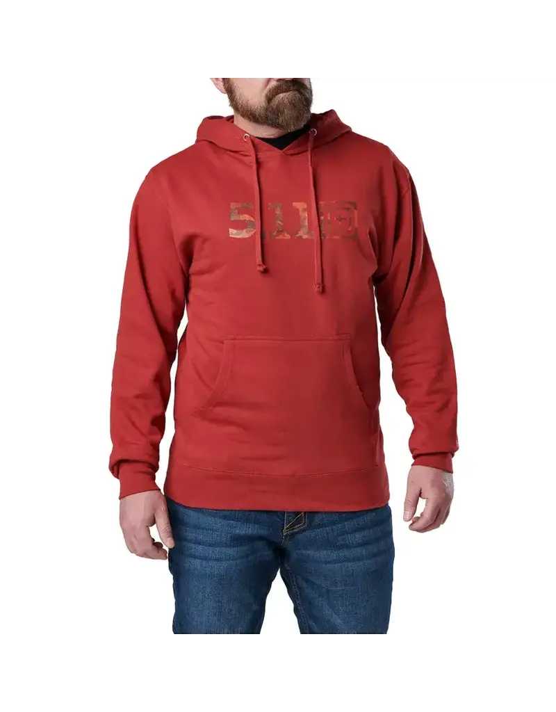 5.11 Tactical Topo Legacy Hoodie - Kangaroo Pocket, Red Bourbon, Medium (76174-125-M)