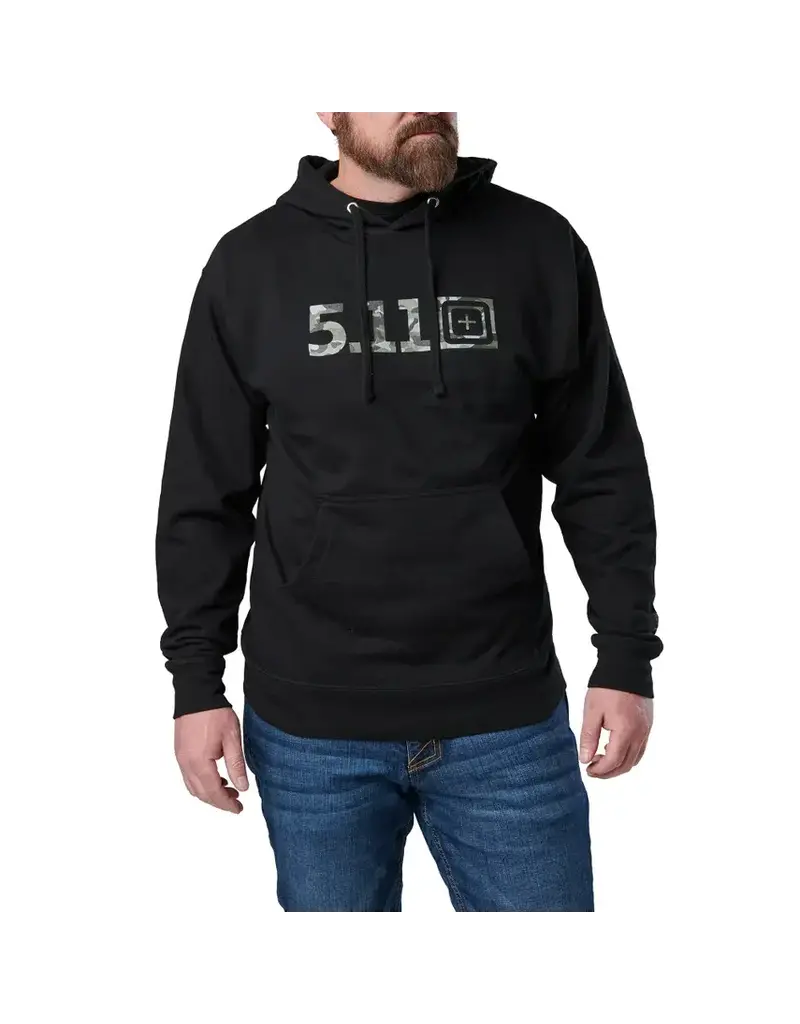 5.11 Tactical Topo Legacy Hoodie - Kangaroo Pouch, Black, Small (76174-019-S)