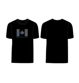5.11 Tactical Canada Day SS Tee - Thin Blue Line, Black, Small (76074-019-S)