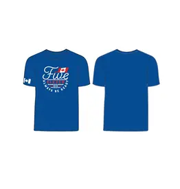 5.11 Tactical Script Flag Canada SS Tee - Ringspun Cotton, Royal Blue, Small (76076-693-S)