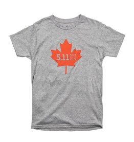 5.11 Tactical Maple Leaf Legacy SS Tee - Poly/Cotton, Heather Grey, Small (41195ZY-016-S)
