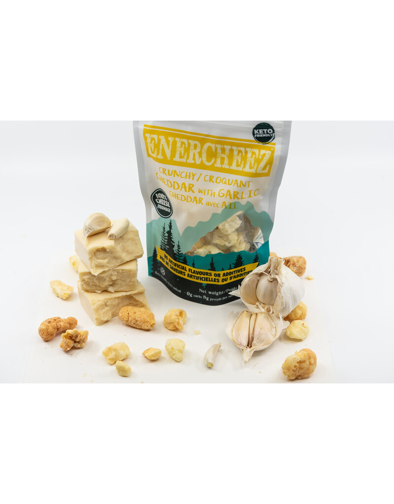Enercheeze Cheddar Cheese Snack - Garlic, All- Natural, 70g (78232)