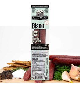 Atwood Heritage Sausage Snacks - Bison, 50gr, 2 Piece Pack (38102)