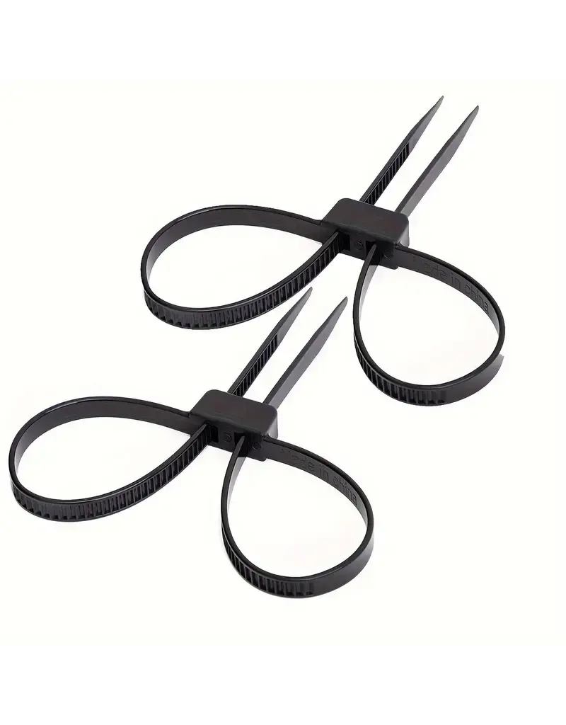 Shun Zip Ties Zipper Strap Elastic Handcuffs - 250lb Tensile Strength, 27.5", Single (ZIPCUFF-SINGLE)