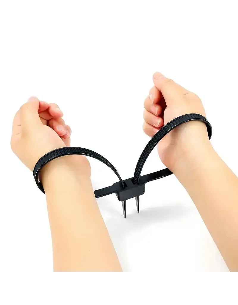 Shun Zip Ties Zipper Strap Elastic Handcuffs - 250lb Tensile Strength, 27.5", Single (ZIPCUFF-SINGLE)