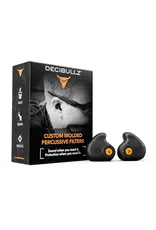 Decibullz Hearing Protection - Percussion Filter Earplugs, 33dB, Highest NRR, Remoldable (FLTR-SHO-BLK)