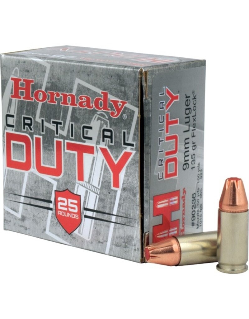 Hornady Critical Duty - 9mm , 135 gr, FTX, Box of 20 (90236)