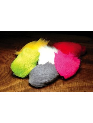 Hareline Deer Belly Hair Dyed Over White