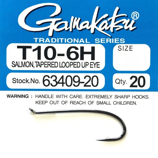 Gamakatsu T10-3H Salmon Dry 1x Fine Fly Hooks, 4