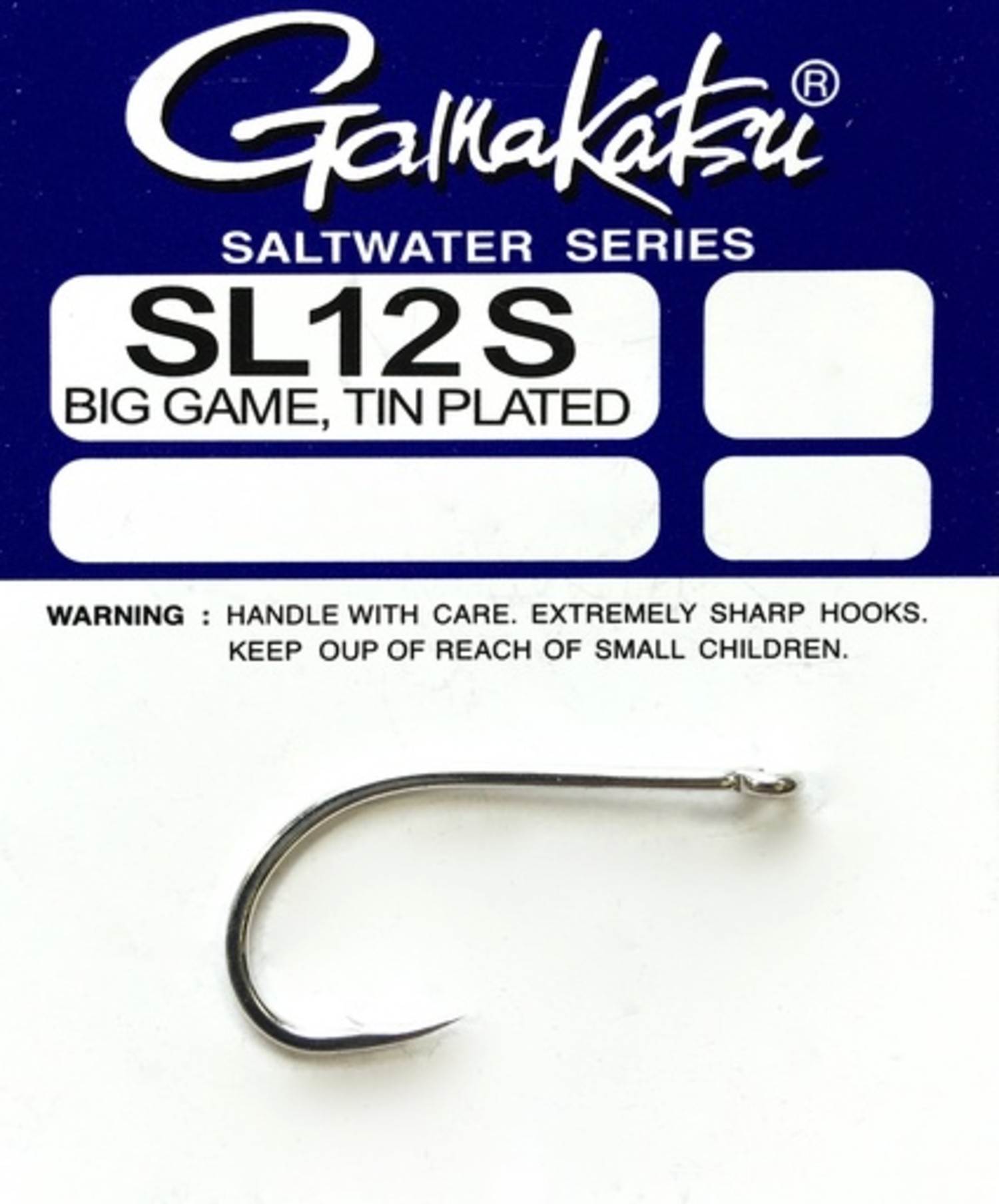 Gamakatsu SL12S Big Game Wide Gap Saltwater Fly Hook 1/0