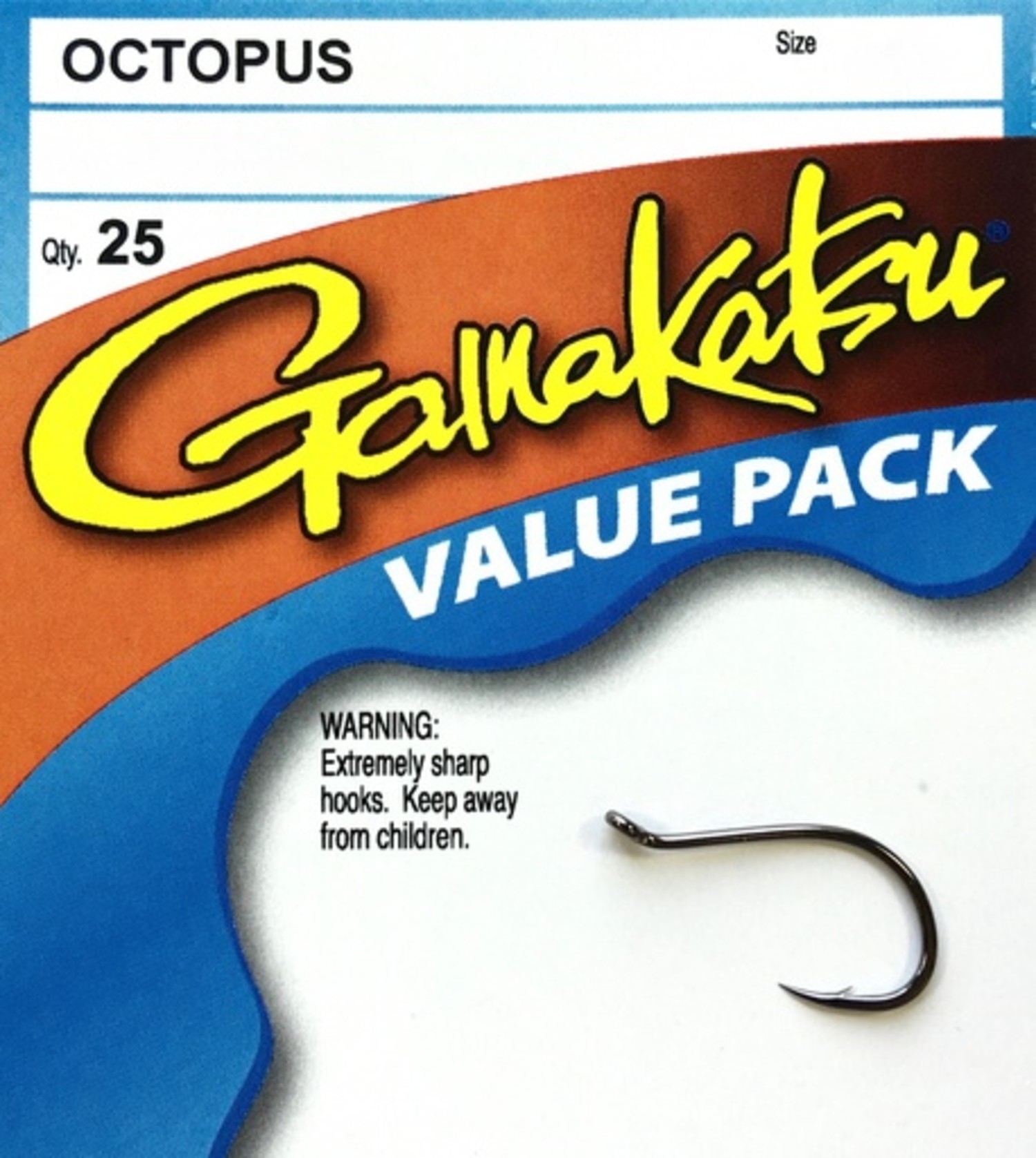 gamakatsu octopus hook size 8 10 per pack # 02306 red trout hooks