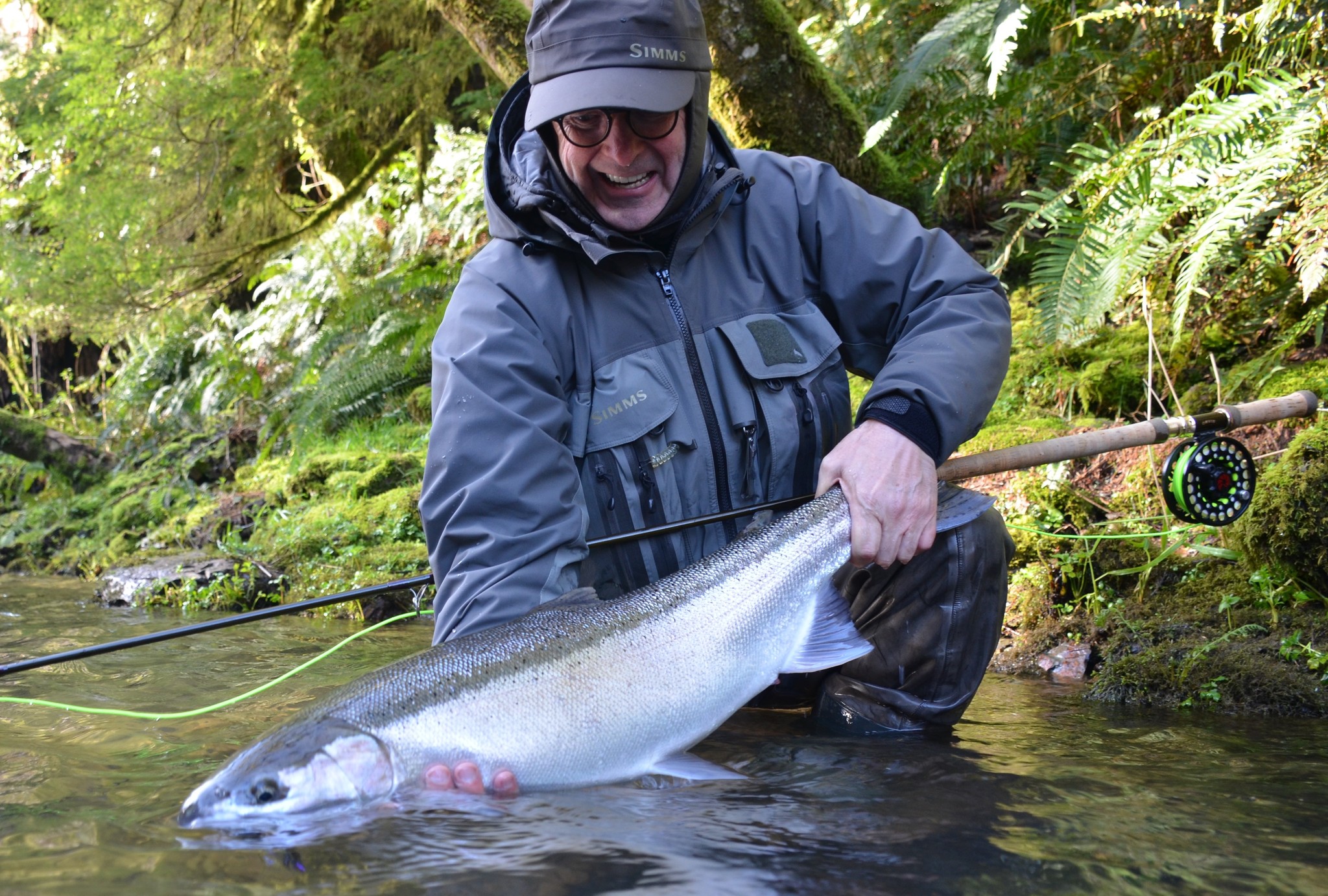 Jeff Evershed with the first Provider caught steelehad