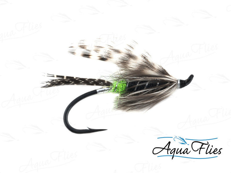 Aqua Flies Green Butt Silver Hilton