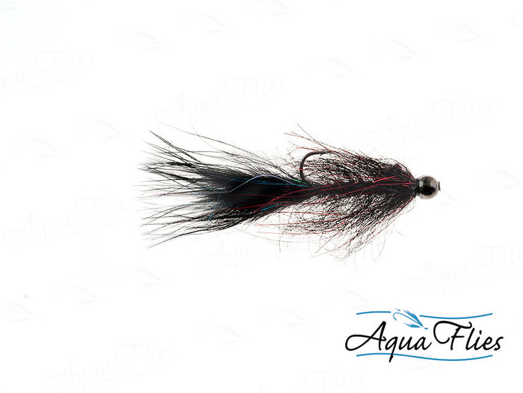 Aqua Flies Balance Leech, Black Eye Sz 10