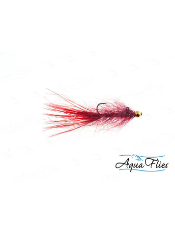 Aqua Flies Balance Leech, Claret Sz 10