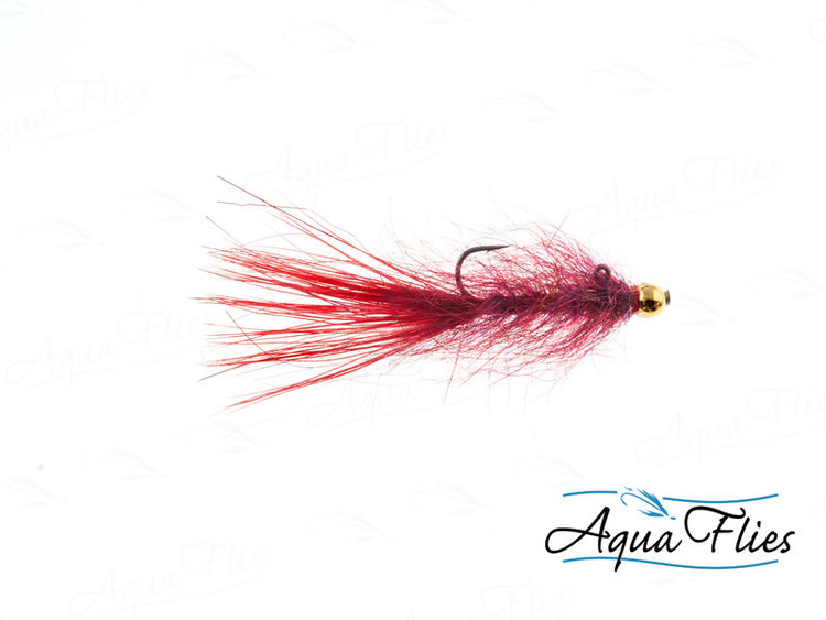 Aqua Flies Balance Leech, Claret Sz 10