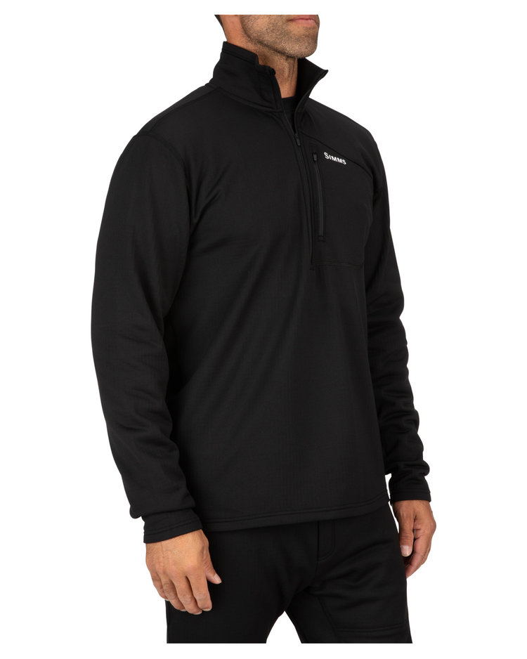Simms Simms Men's Thermal 1/4 Zip Top Black