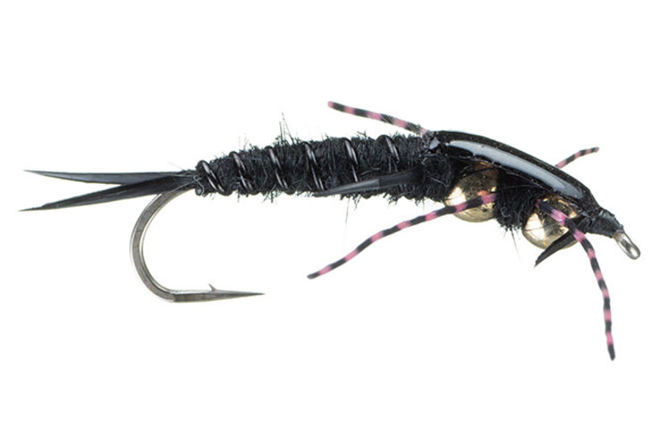 Montana Fly Co Speckled Double Bead Stone Black Sz 4