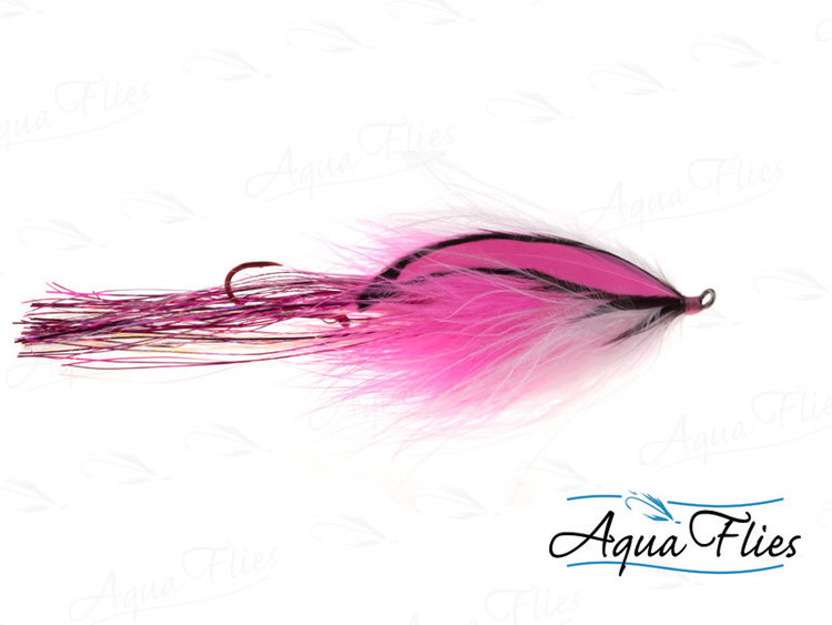 Aqua Flies FlashTail Stinger Prawn Pink/White Sz 1