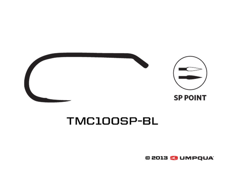 Umpqua Feather Merchants Tiemco TMC 100SP-BL, 25 pack