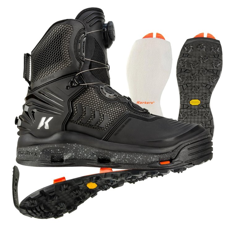 Korkers Korkers River Ops BOA Boot with Felt and Vibram Soles
