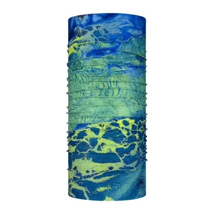 Buff Headwear Buff CoolNet UV Realtree Wav3 Blue Yellow