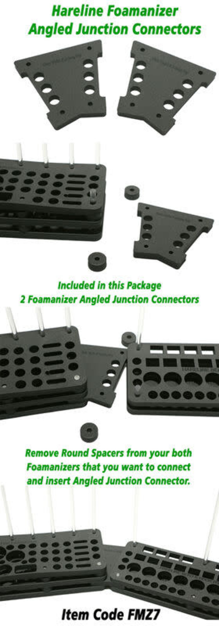 Hareline Hareline Foamanizer Angled Junction Pack