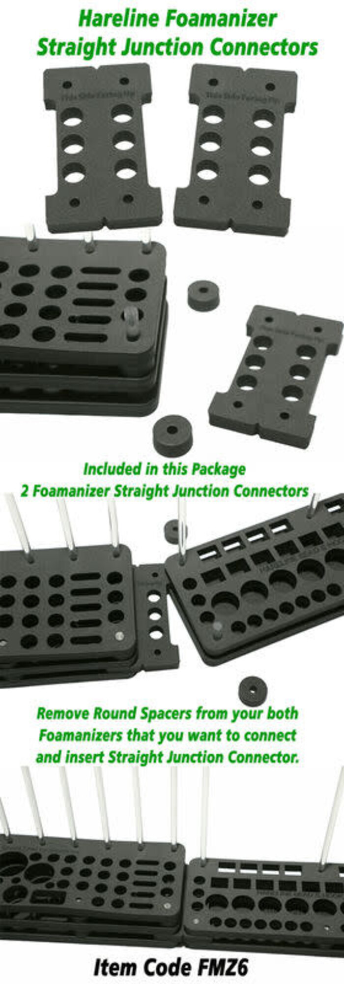 Hareline Hareline Foamanizer Straight Junction Pack