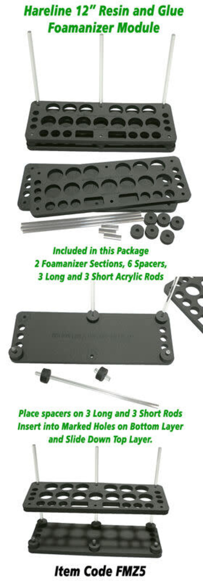 Hareline Hareline Foamanizer 12" Resin & Glue Module