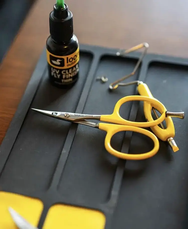 Loon Outdoor Loon Tungsten Carbide Curved All Purpose Scissors w/ Precision Peg