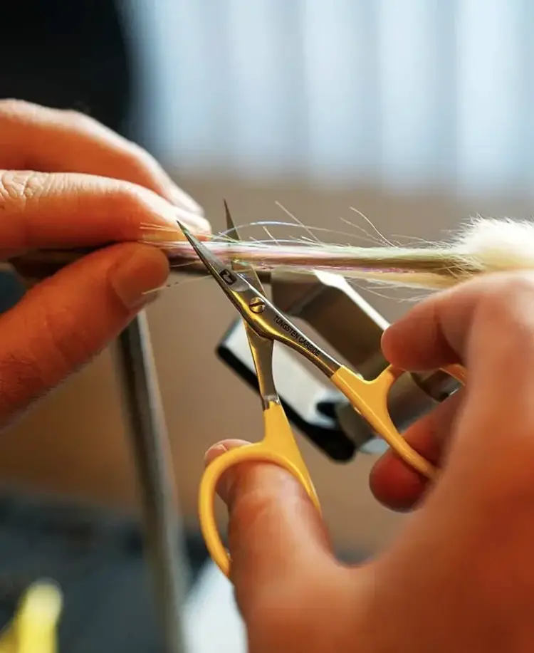 Loon Outdoor Loon Tungsten Carbide Curved Micro Tip Scissors w/ Precision Peg