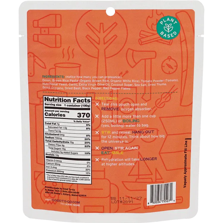 Good To-Go Good To-Go Pasta Marinara