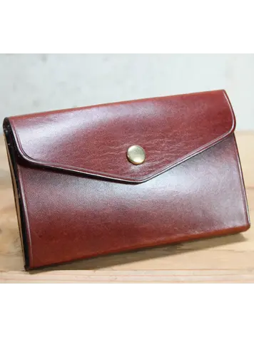 RW Leather Arne Mason Small Leather Fly Wallet By R.W. Leatherworks, British Brown