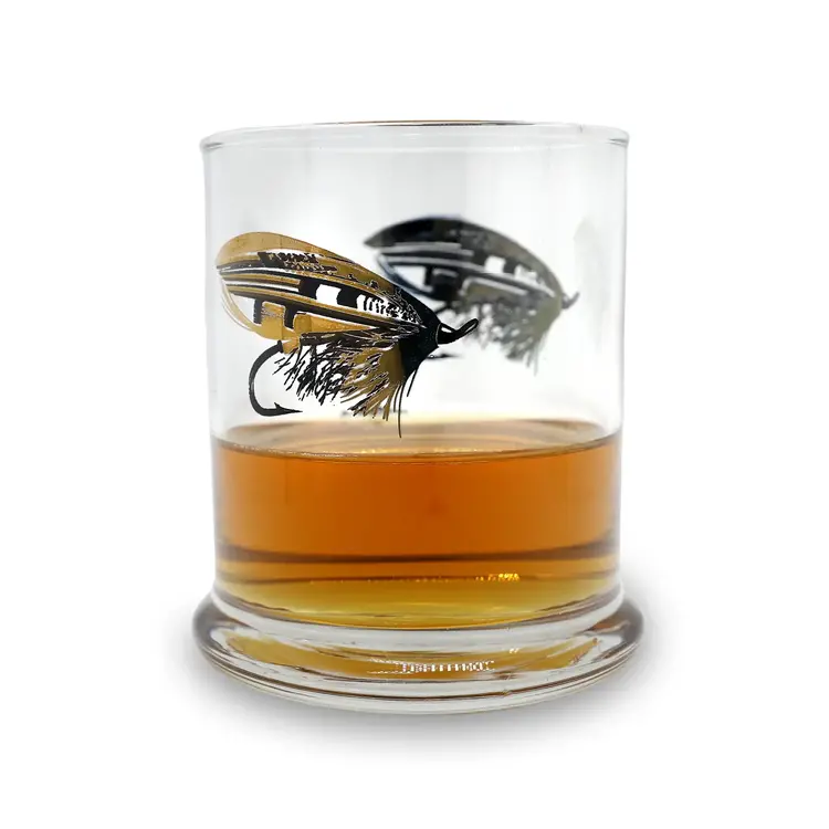 RepYourWater RepYourWater Metallic Print Salmonfly Old Fashion Glass