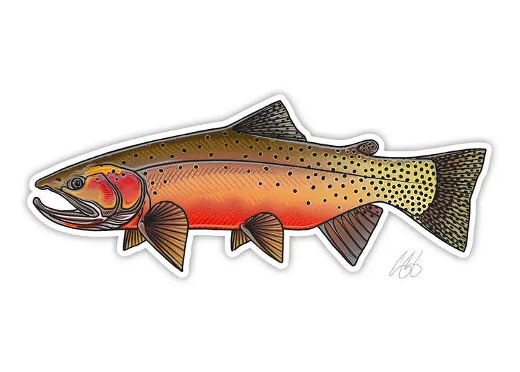Casey Underwood Casey Underwood Fish sticker Westslope Cutthroat