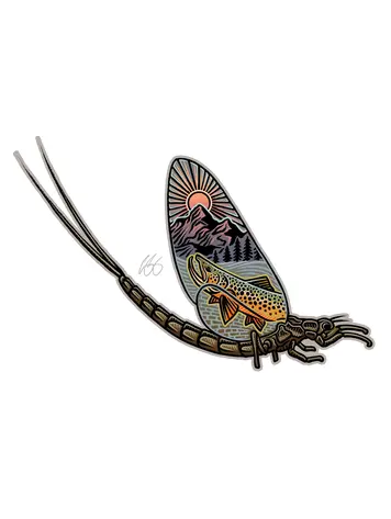 Casey Underwood Casey Underwood Large Sticker Mayfly Scape