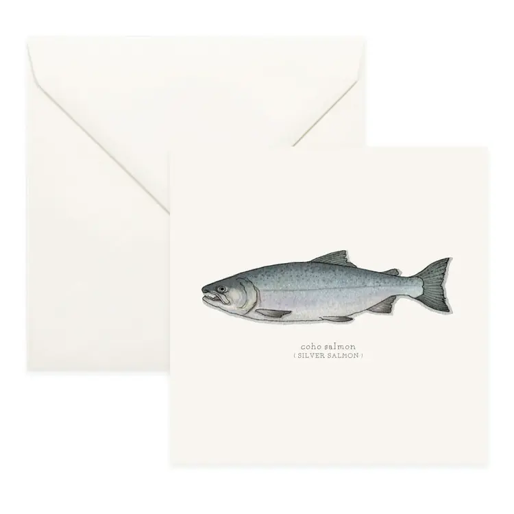 Yeesan Loh Coho, Silver Salmon Folded Card