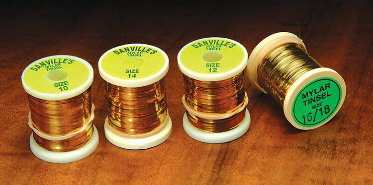 Hareline Flat Mylar Tinsel Gold/Silver