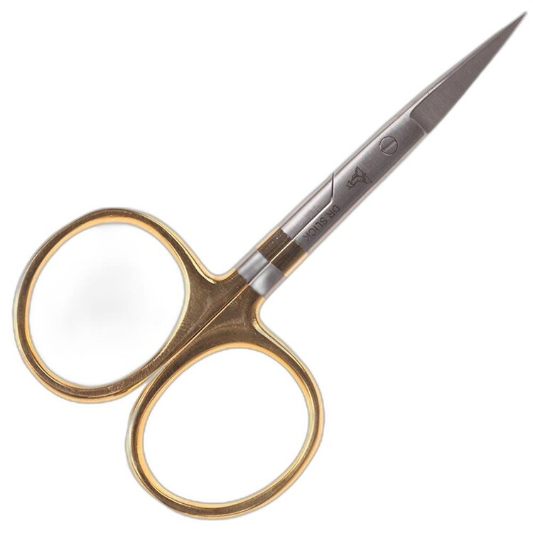 Dr. Slick Dr. Slick Hair Scissors Straight Serrated Blade 4" Gold Loop