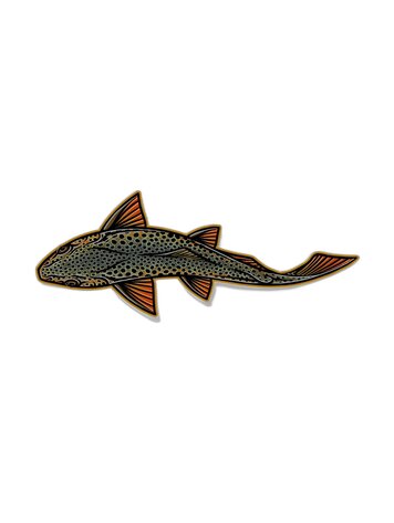 Casey Underwood Casey Underwood Large Sticker Swimming Brown