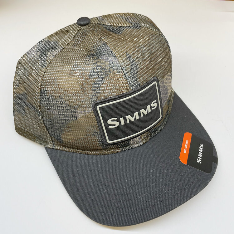 Simms Simms Mesh All Over Trucker, Hex Flo Camo Earth
