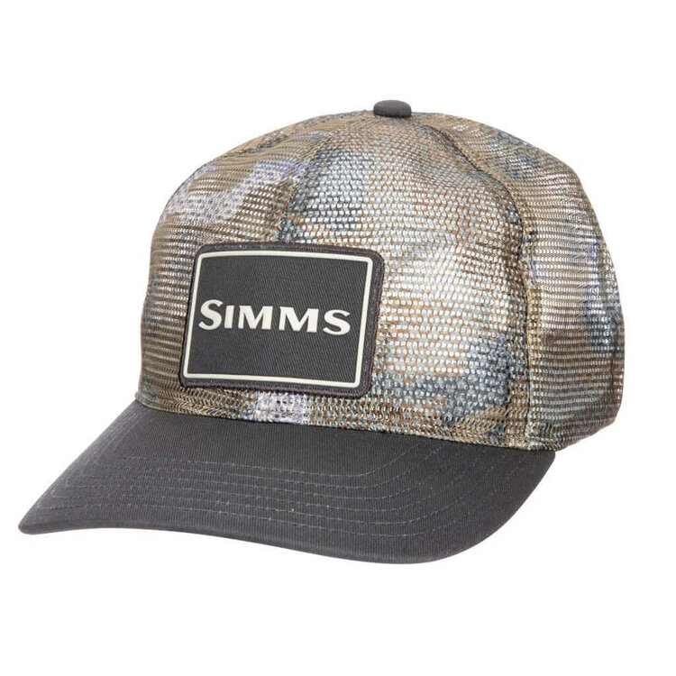 Simms Simms Mesh All Over Trucker, Hex Flo Camo Earth