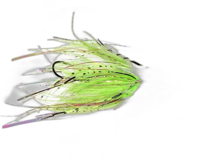 Aqua Flies Stu's Chinook Intruder Tube White/Chartreuse Sz 1