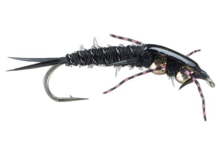 Montana Fly Co Speckled Double Bead Stone Black Sz 4