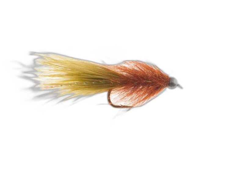 Aqua Flies Stillwater Leech, Burnt Orange/Olive Sz 10