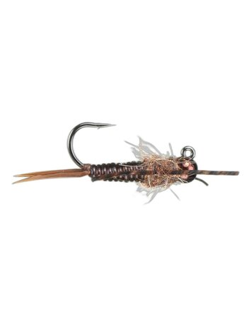 Montana Fly Co Pennington's Jig "D" Rib Stonefly Nymph - Brown Sz 8 4.6mm
