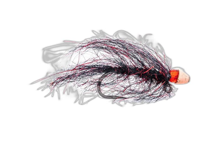 Montana Fly Co Chan’s Balanced Ruby Eyed Leech Black/Red Sz 10
