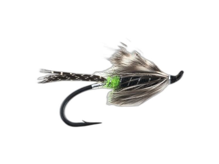 Aqua Flies Green Butt Silver Hilton