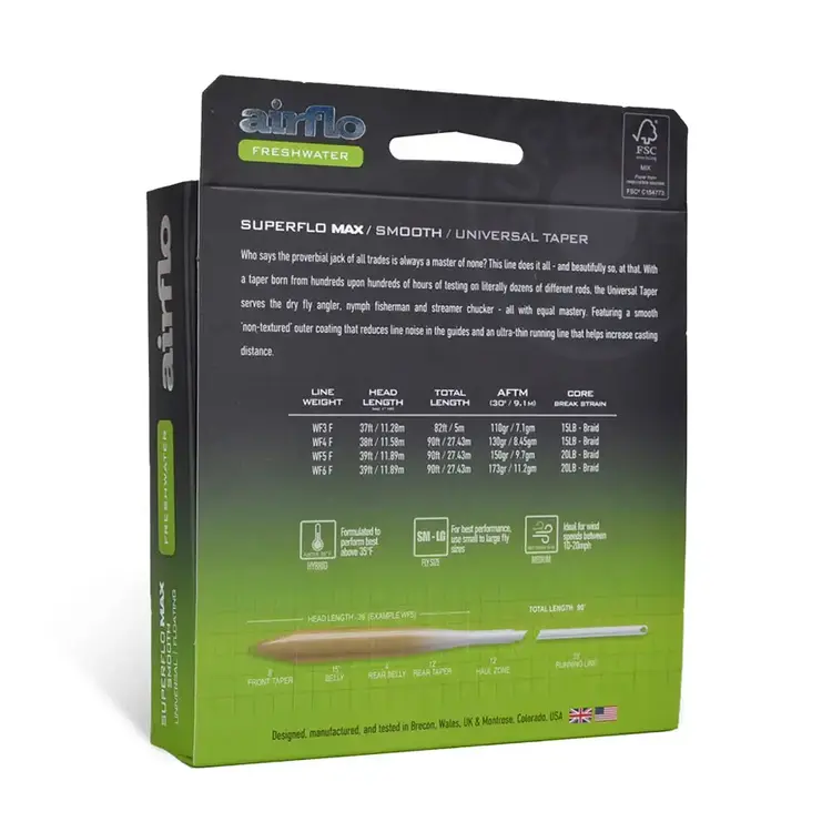 Airflo Airflo Superflo Max Smooth Universal Taper Lichen/Driftwood