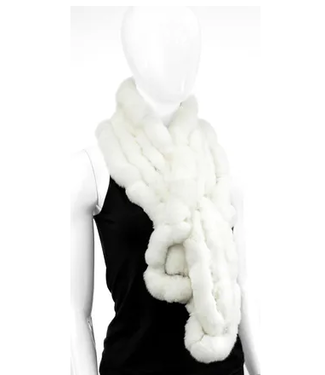 Mitchie's mitchies white ruffle rabbit scarf